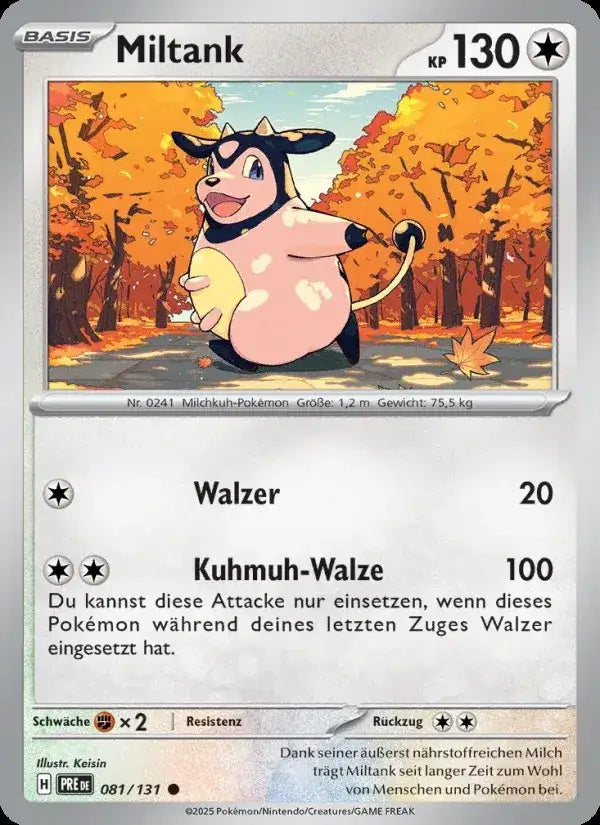 Miltank 081/131 – Pokémon Prismatische Entwicklungen Karte