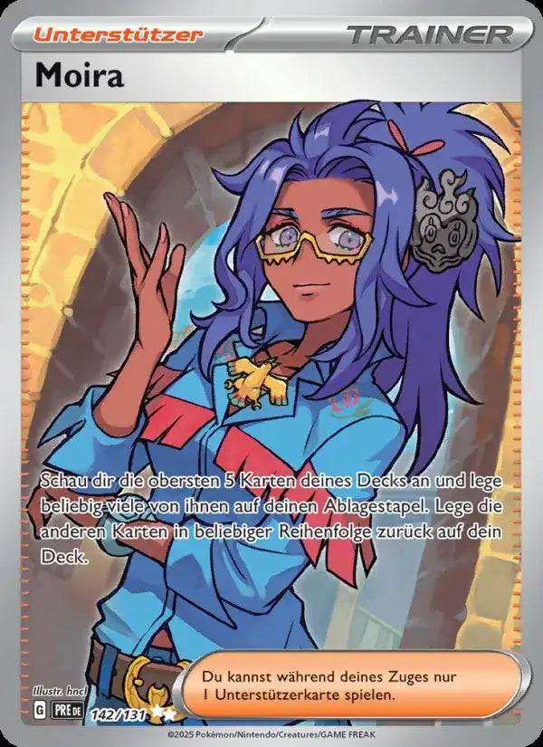 Moira 142/131 – Pokémon Prismatische Entwicklungen Karte