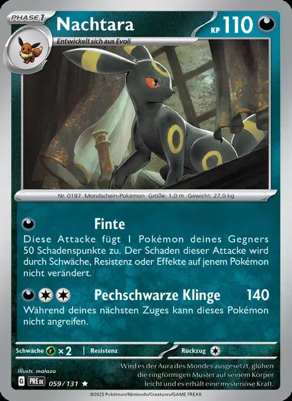 Nachtara 059/131 – Pokémon Prismatische Entwicklungen Karte