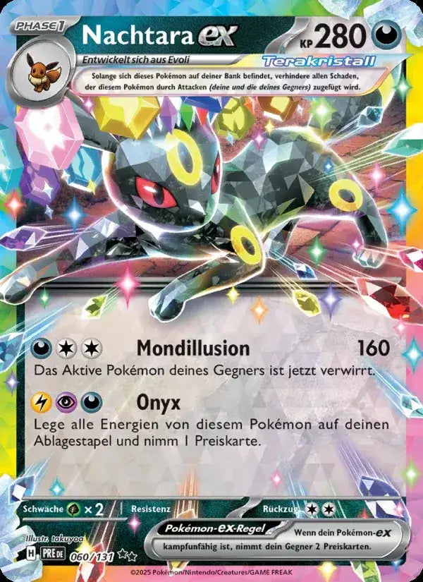 Nachtara ex 060/131 – Pokémon Prismatische Entwicklungen Karte