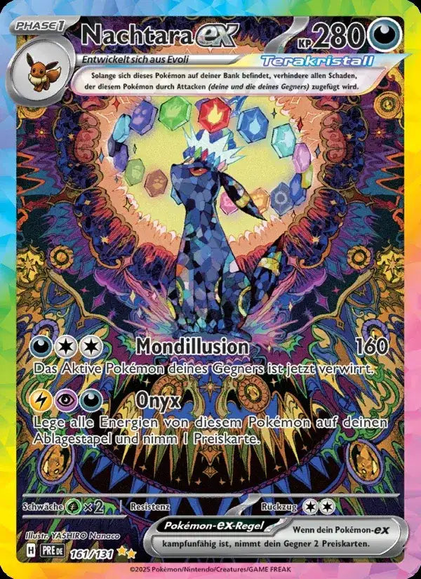 Nachtara ex 161/131 – Pokémon Prismatische Entwicklungen Karte