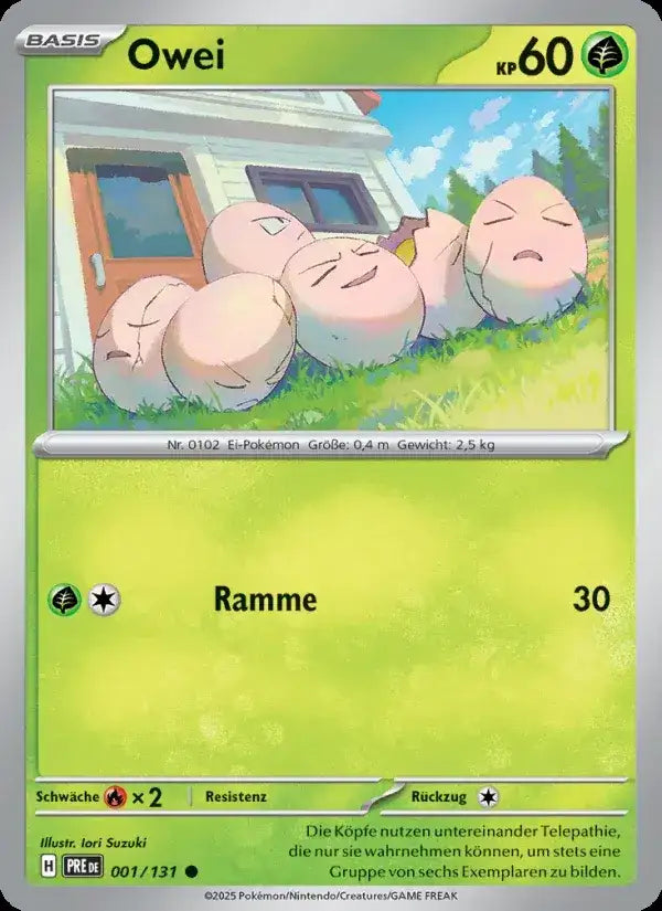 Owei 001/131 – Pokémon Prismatische Entwicklungen Karte
