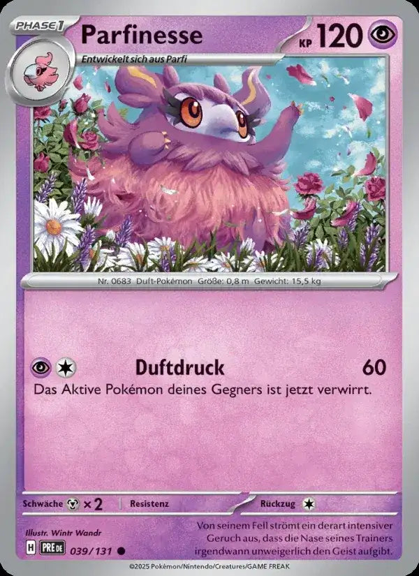 Parfinesse 039/131 – Pokémon Prismatische Entwicklungen Karte