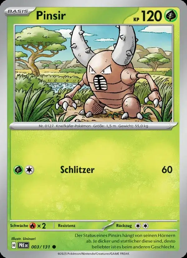 Pinsir 003/131 – Pokémon Prismatische Entwicklungen Karte