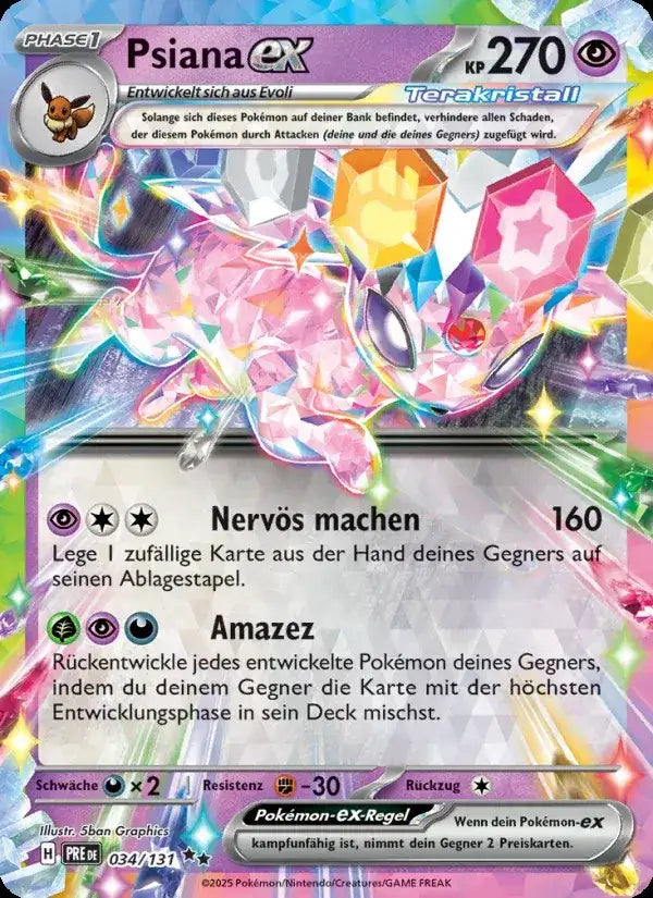 Psiana ex 034/131 – Pokémon Prismatische Entwicklungen Karte
