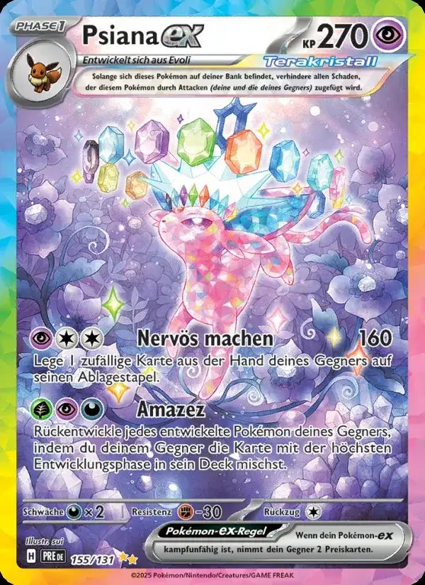 Psiana ex 155/131 – Pokémon Prismatische Entwicklungen Karte
