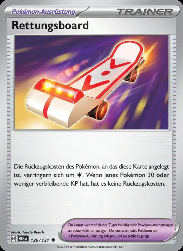 Rettungsboard 126/131 – Pokémon Prismatische Entwicklungen Karte