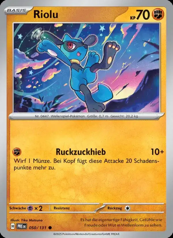 Riolu 050/131 – Pokémon Prismatische Entwicklungen Karte