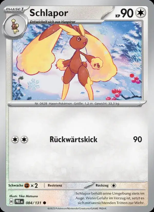 Schlapor 084/131 – Pokémon Prismatische Entwicklungen Karte