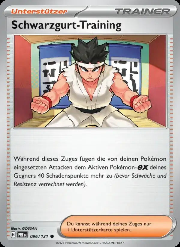 Schwarzgurt training 096/131 – Pokémon Prismatische Entwicklungen Karte