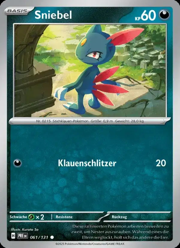 Sniebel 061/131 – Pokémon Prismatische Entwicklungen Karte