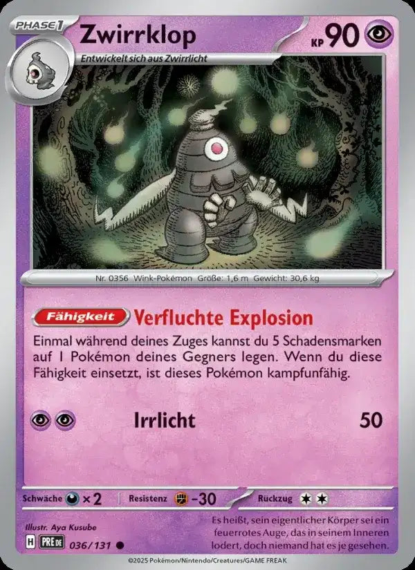 Zwirrklop 036/131 – Pokémon Prismatische Entwicklungen Karte