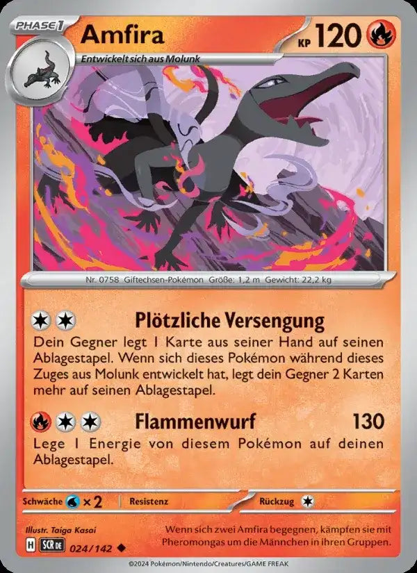 Amfira 024/142 – Pokémon Stellarkrone Karte