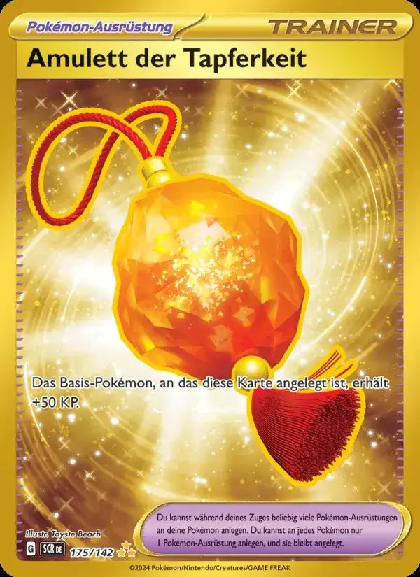 Amulett der tapferkeit 175/142 – Pokémon Stellarkrone Karte