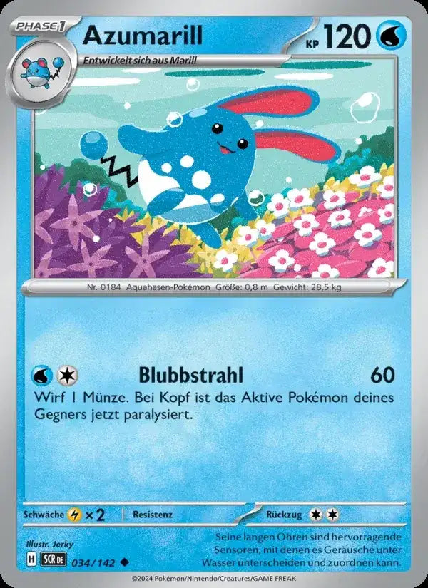Azumarill 034/142 – Pokémon Stellarkrone Karte