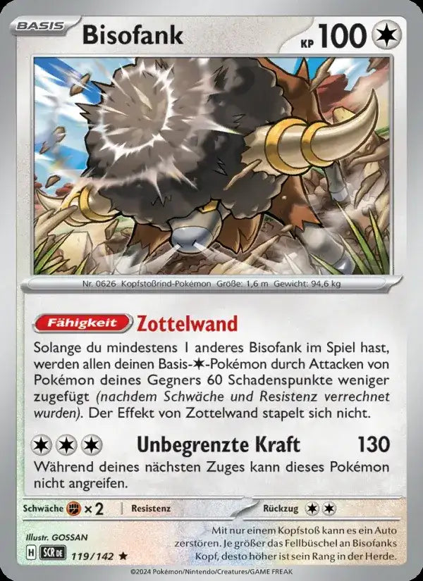 Bisofank 119/142 – Pokémon Stellarkrone Karte