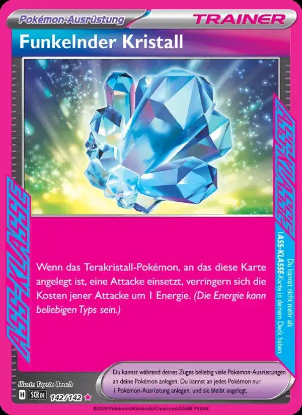 Funkelnder kristall 142/142 – Pokémon Stellarkrone Karte