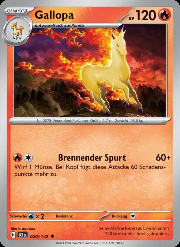 Gallopa 020/142 – Pokémon Stellarkrone Karte
