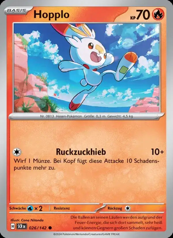 Hopplo 026/142 – Pokémon Stellarkrone Karte