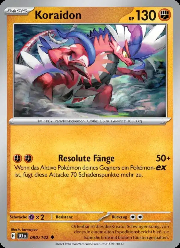 Koraidon 090/142 – Pokémon Stellarkrone Karte