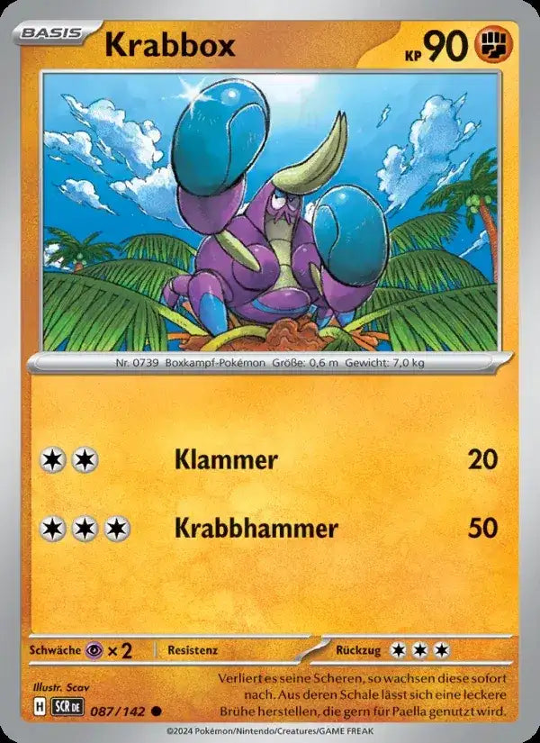 Krabbox 087/142 – Pokémon Stellarkrone Karte