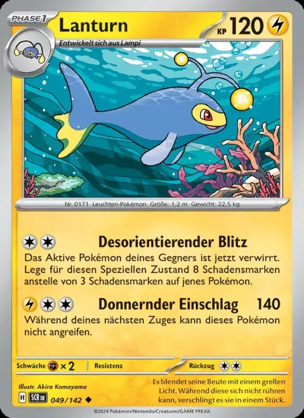 Lanturn 049/142 – Pokémon Stellarkrone Karte