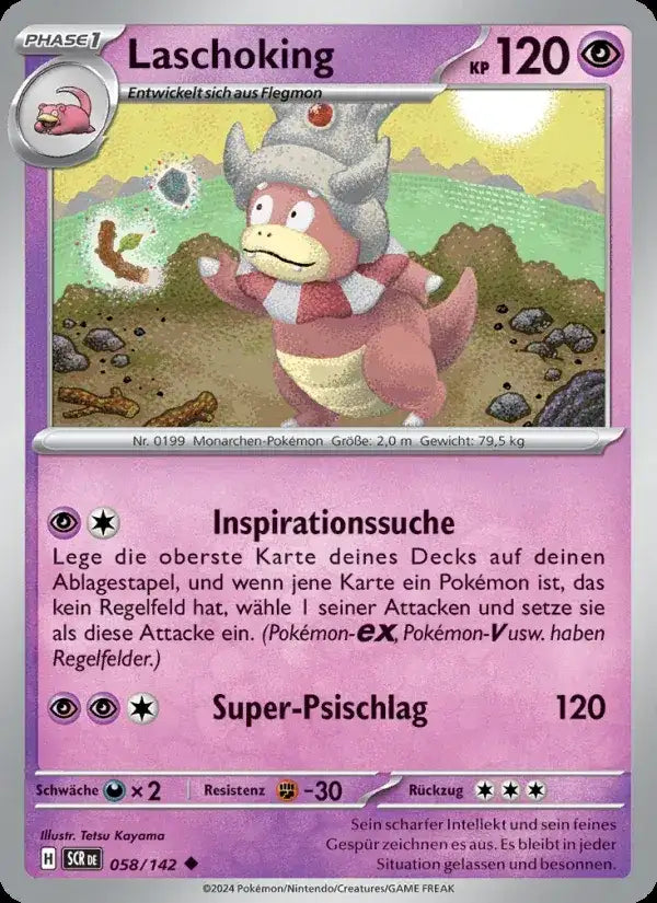 Laschoking 058/142 – Pokémon Stellarkrone Karte