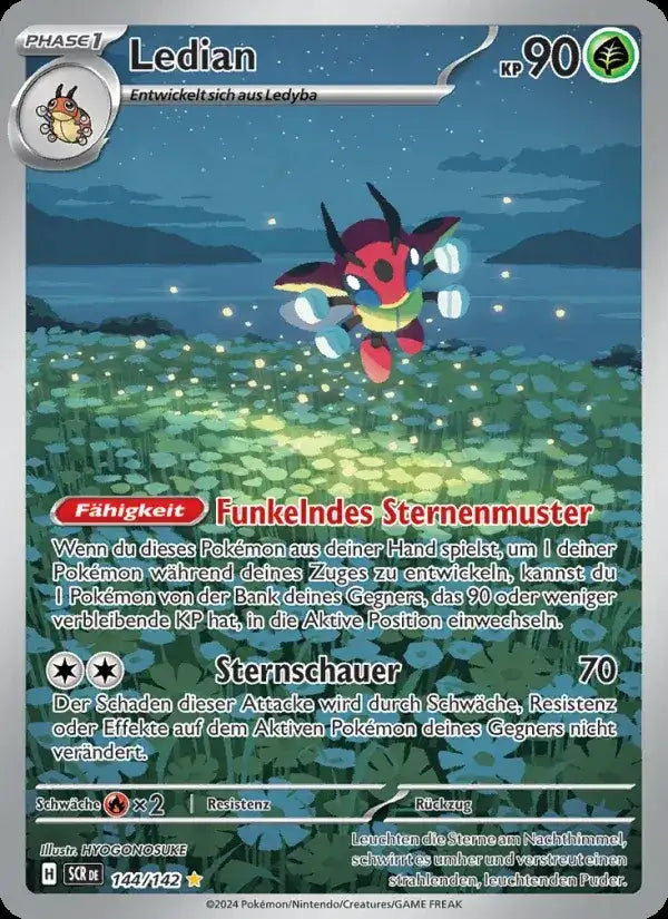 Ledian 144/142 – Pokémon Stellarkrone Karte