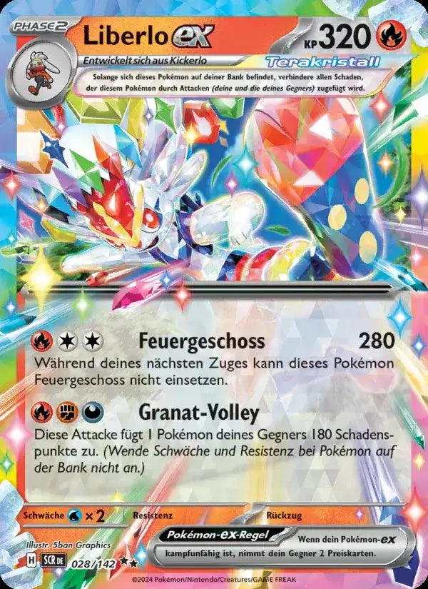 Liberlo ex 028/142 – Pokémon Stellarkrone Karte
