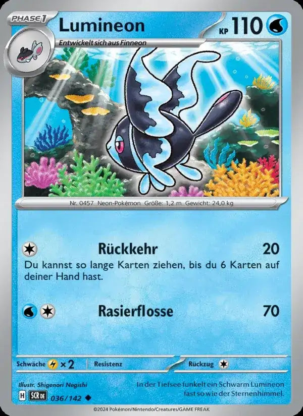Lumineon 036/142 – Pokémon Stellarkrone Karte