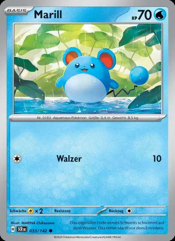 Marill 033/142 – Pokémon Stellarkrone Karte