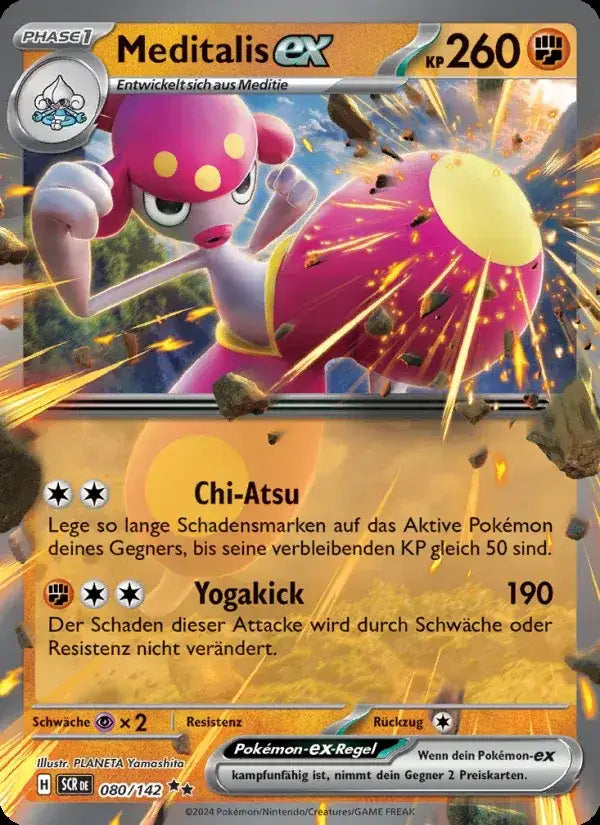 Meditalis ex 080/142 – Pokémon Stellarkrone Karte