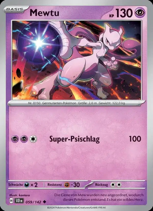 Mewtu 059/142 – Pokémon Stellarkrone Karte