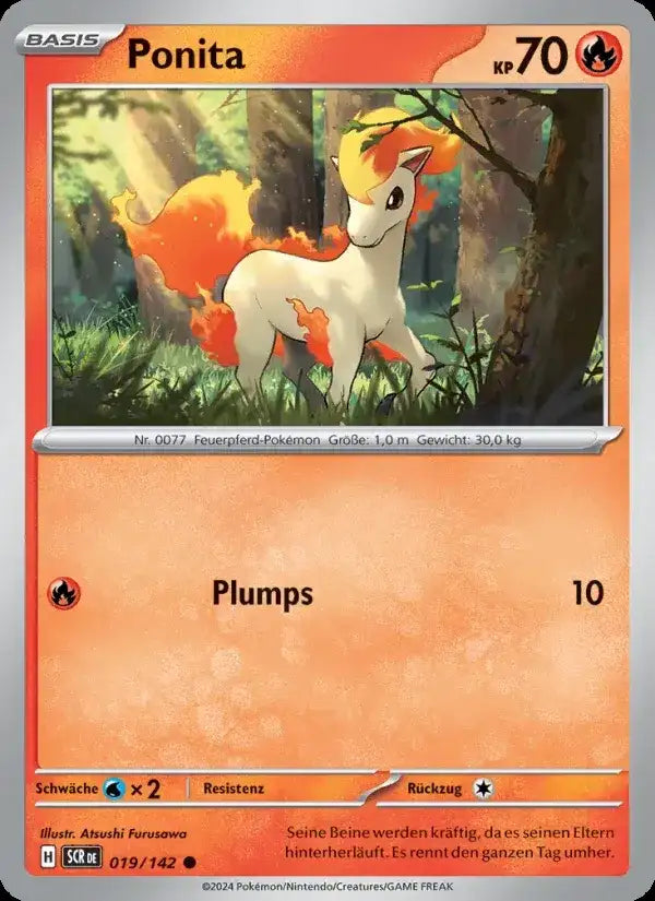 Ponita 019/142 – Pokémon Stellarkrone Karte