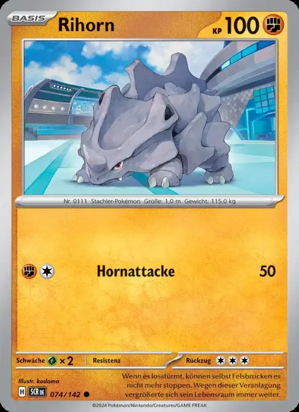 Rihorn 074/142 – Pokémon Stellarkrone Karte
