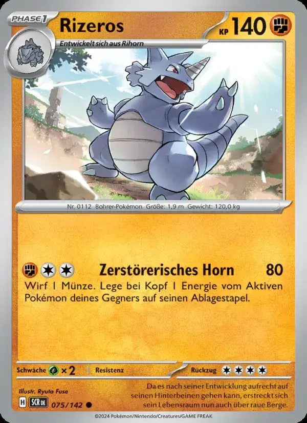 Rizeros 075/142 – Pokémon Stellarkrone Karte