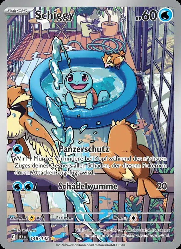 Schiggy 148/142 – Pokémon Stellarkrone Karte