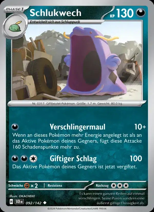 Schlukwech 092/142 – Pokémon Stellarkrone Karte
