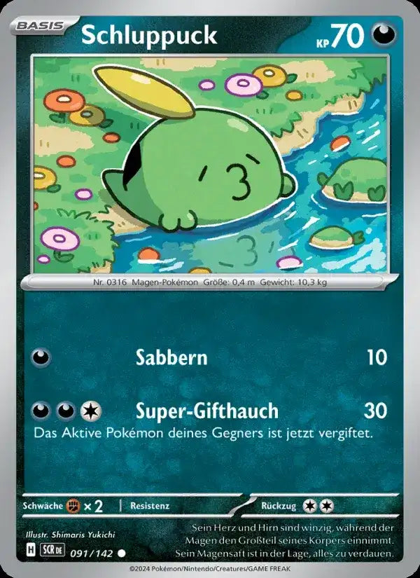 Schluppuck 091/142 – Pokémon Stellarkrone Karte