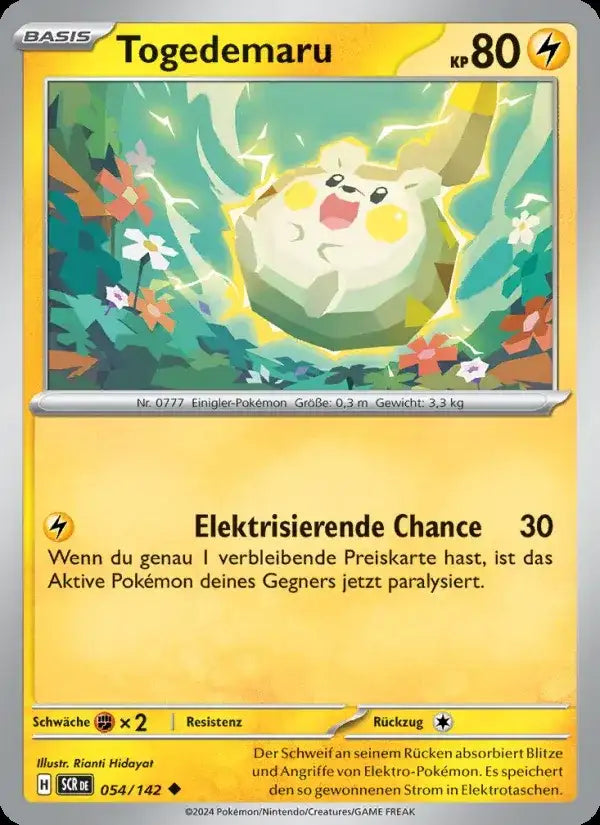 Togedemaru 054/142 – Pokémon Stellarkrone Karte