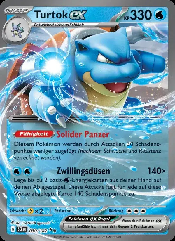 Turtok ex 030/142 – Pokémon Stellarkrone Karte