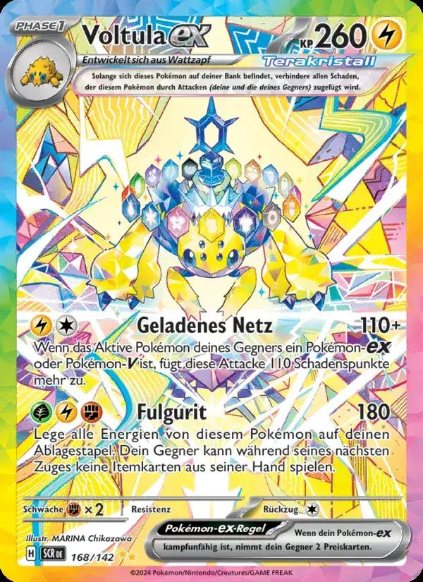 Voltula ex 168/142 – Pokémon Stellarkrone Karte