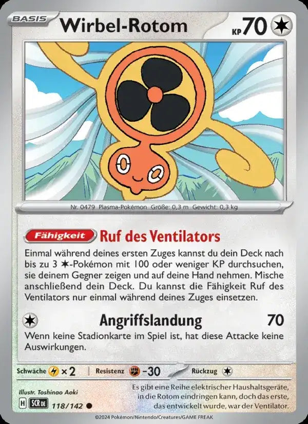 Wirbel rotom 118/142 – Pokémon Stellarkrone Karte