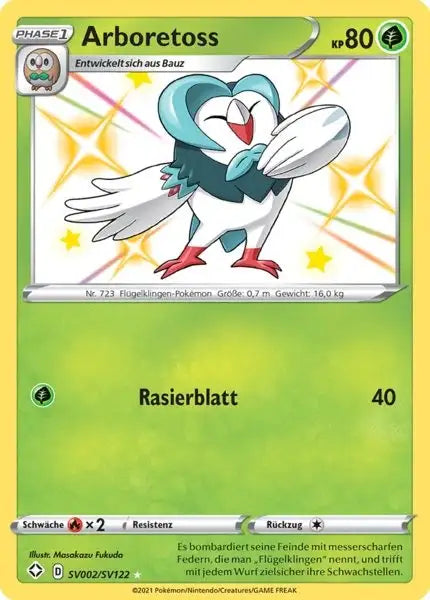 Arboretoss SV002/SV122 – Pokémon Glänzendes Schicksal Karte