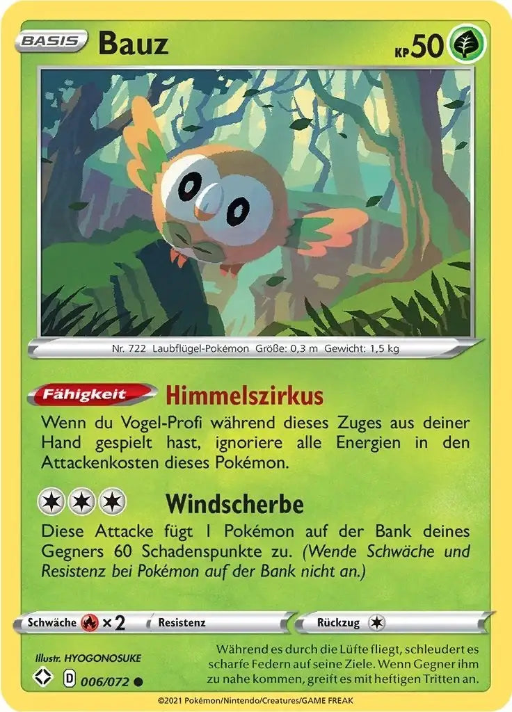 bauz 006/072 – Pokémon Glänzendes Schicksal Karte
