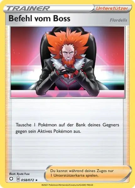 befehl 058/072 – Pokémon Glänzendes Schicksal Karte