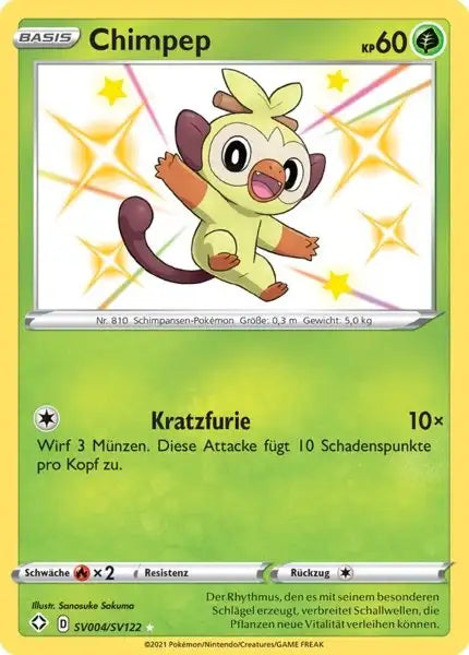 Chimpep SV004/SV122 – Pokémon Glänzendes Schicksal Karte