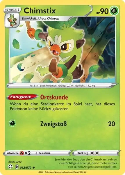 chimstix 012/072 – Pokémon Glänzendes Schicksal Karte