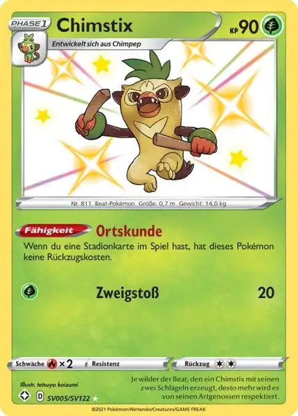 Chimstix SV005/SV122 – Pokémon Glänzendes Schicksal Karte