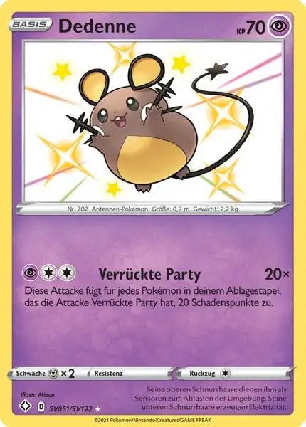 Dedenne SV051/SV122 – Pokémon Glänzendes Schicksal Karte